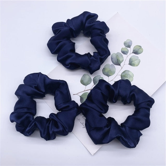 100% Pure Silk Hair Scrunchie Width 3.5cm Hair Ties Band