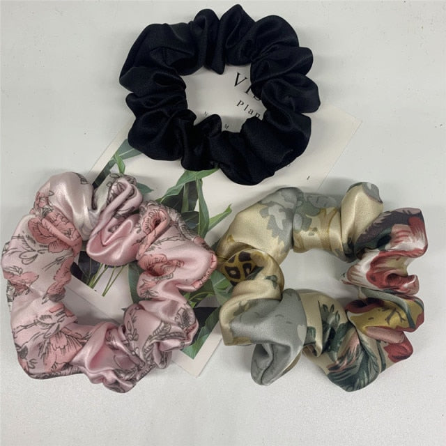 100% Pure Silk Hair Scrunchie Width 3.5cm Hair Ties Band