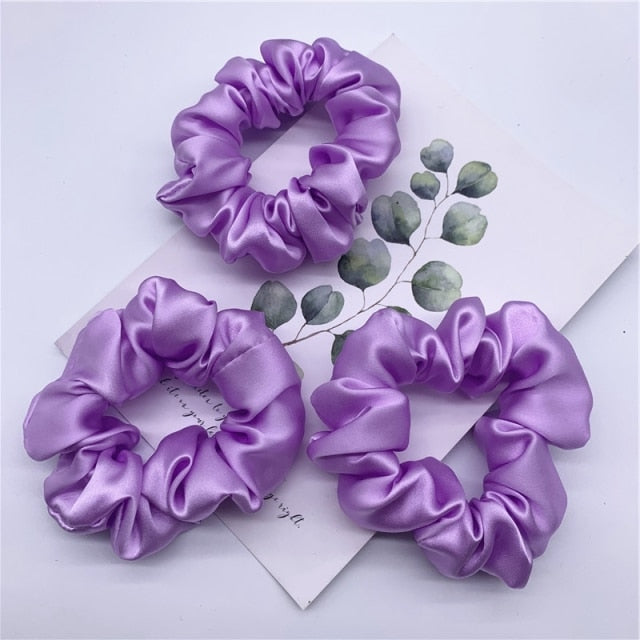 100% Pure Silk Hair Scrunchie Width 3.5cm Hair Ties Band