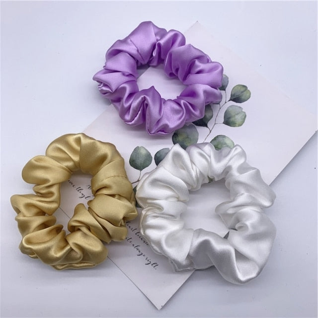 100% Pure Silk Hair Scrunchie Width 3.5cm Hair Ties Band