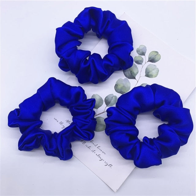 100% Pure Silk Hair Scrunchie Width 3.5cm Hair Ties Band