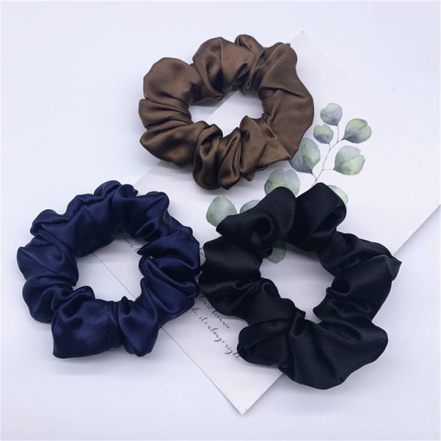 100% Pure Silk Hair Scrunchie Width 3.5cm Hair Ties Band