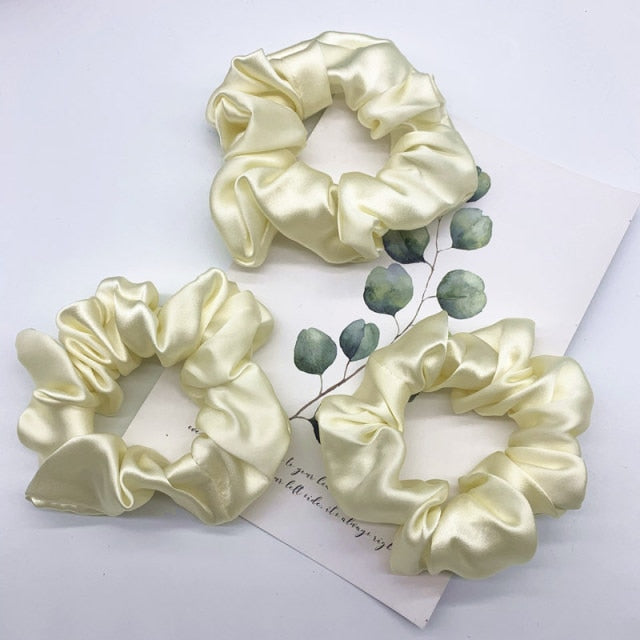 100% Pure Silk Hair Scrunchie Width 3.5cm Hair Ties Band