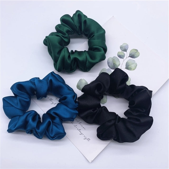 100% Pure Silk Hair Scrunchie Width 3.5cm Hair Ties Band