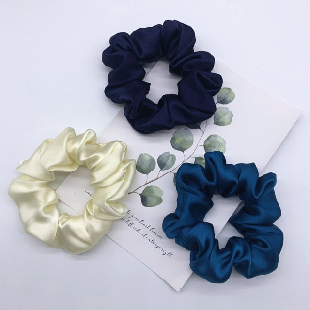 100% Pure Silk Hair Scrunchie Width 3.5cm Hair Ties Band