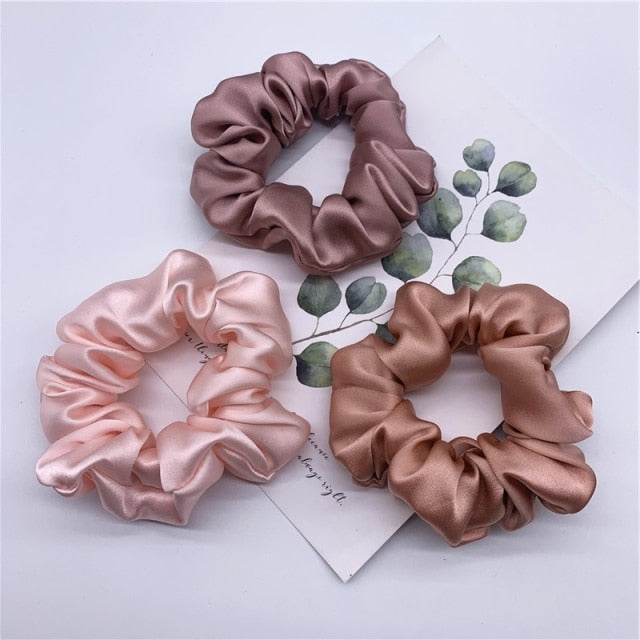 100% Pure Silk Hair Scrunchie Width 3.5cm Hair Ties Band