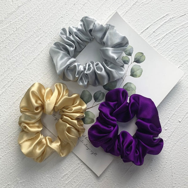 100% Pure Silk Hair Scrunchie Width 3.5cm Hair Ties Band