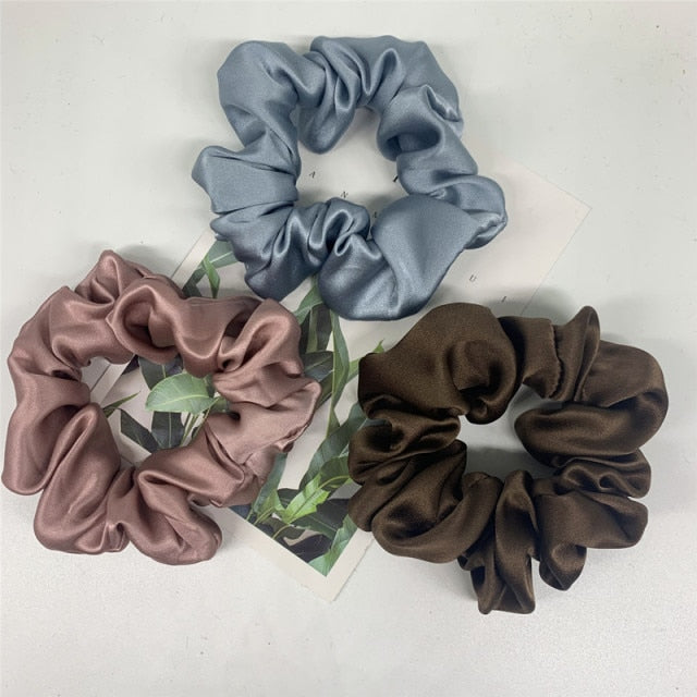 100% Pure Silk Hair Scrunchie Width 3.5cm Hair Ties Band