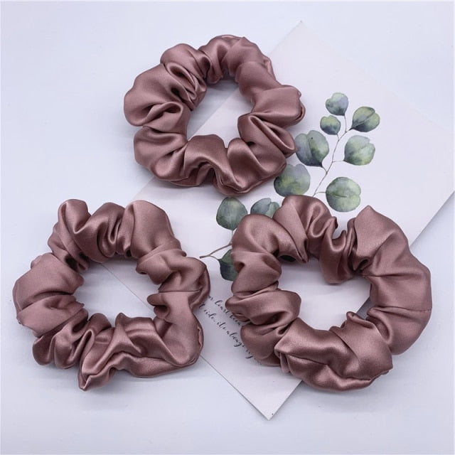 100% Pure Silk Hair Scrunchie Width 3.5cm Hair Ties Band