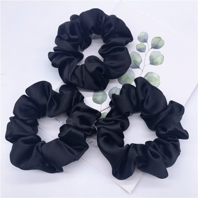 100% Pure Silk Hair Scrunchie Width 3.5cm Hair Ties Band