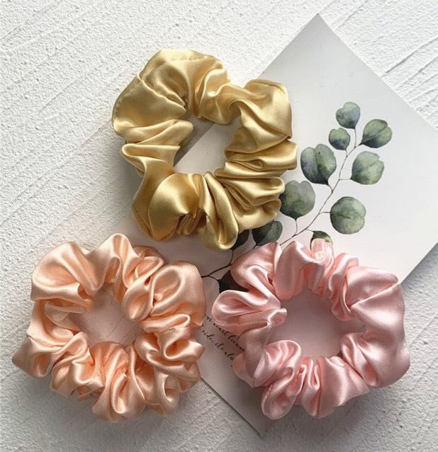 100% Pure Silk Hair Scrunchie Width 3.5cm Hair Ties Band