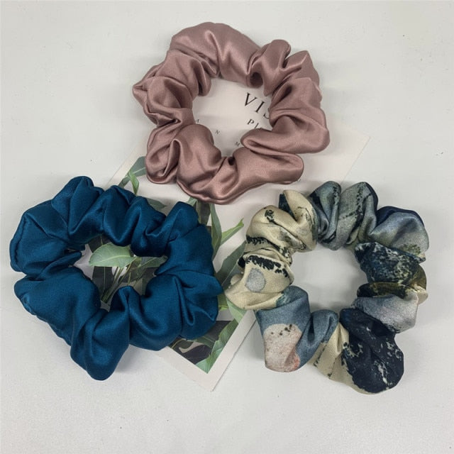 100% Pure Silk Hair Scrunchie Width 3.5cm Hair Ties Band