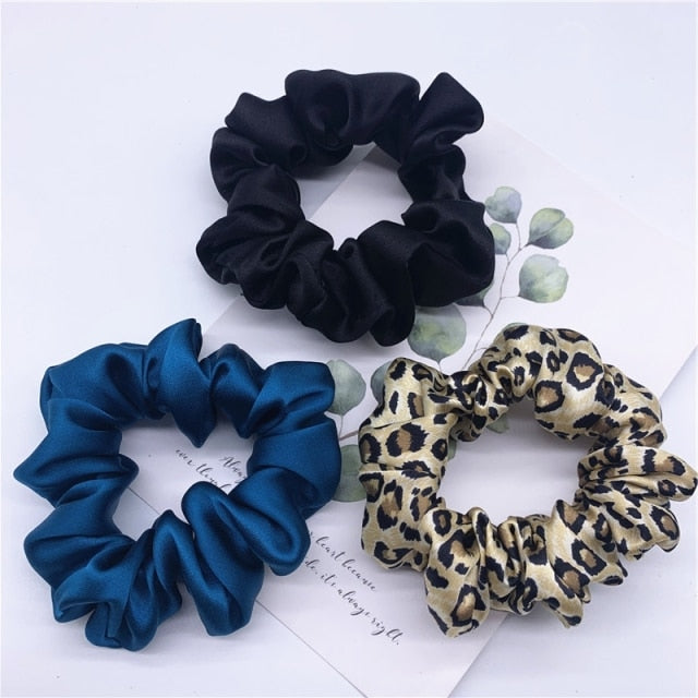 100% Pure Silk Hair Scrunchie Width 3.5cm Hair Ties Band