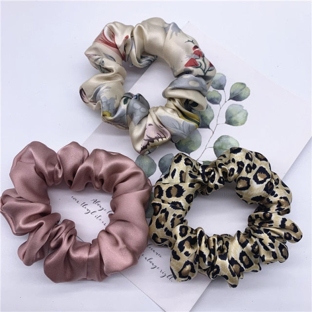 100% Pure Silk Hair Scrunchie Width 3.5cm Hair Ties Band