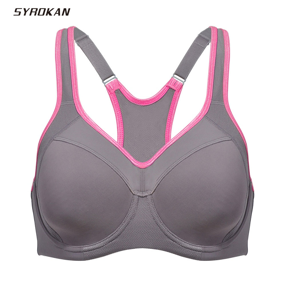 SYROKAN Sports Bra Women Polyamide Full Support