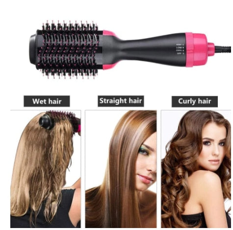 One Step Hair Dryer Volumizer Salon Hot Air Paddle Ion Styling Generator Brush Straightener Curler Hair Negative