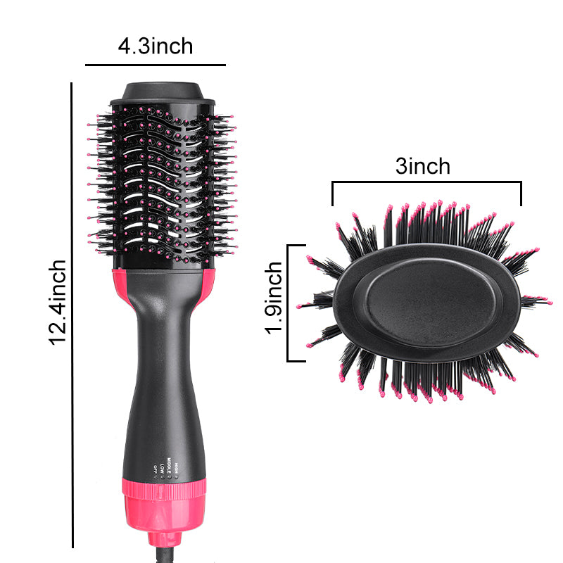 One Step Hair Dryer Volumizer Salon Hot Air Paddle Ion Styling Generator Brush Straightener Curler Hair Negative