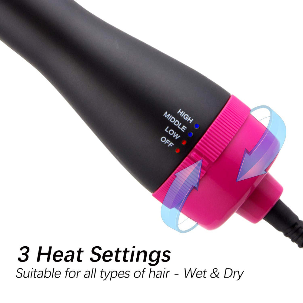 One Step Hair Dryer Volumizer Salon Hot Air Paddle Ion Styling Generator Brush Straightener Curler Hair Negative